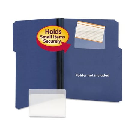 Smead Smead, Self-Adhesive Poly Pockets, Top Load, 5-5/16 X 3-5/8, Clear, 100PK 68153